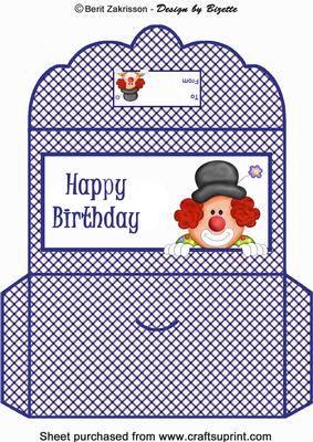 Clownhead Moneywallet Blue