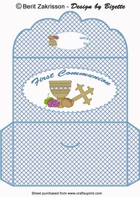 First Communion Moneywallet Blue