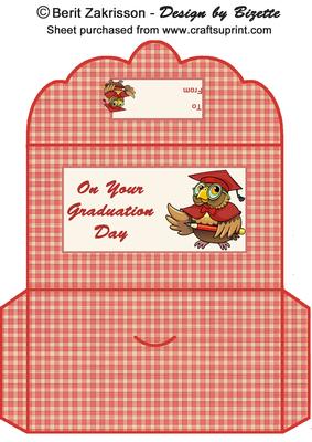 Graduation Owl Red Moneywallet
