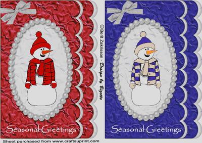 Snowmen Card Fronts