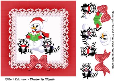 Snowman Reading for His Friends