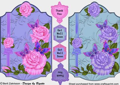 Rose and Sentiment Toppers 2
