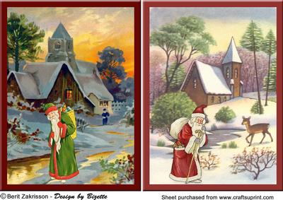 Santa Christmas Scene Toppers