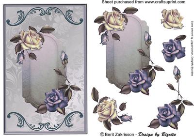 Herritage Roses Greyish Blue