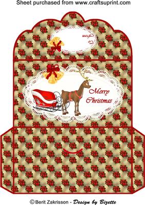 Reindeer with Sledge Moneywallet