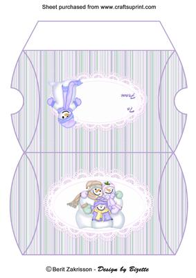 Snowman Family Pillowbox