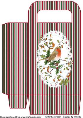 Christmas Birds Large Gift Bag