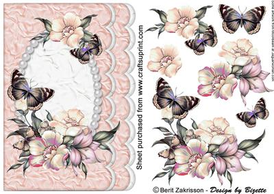 Flowers on a Pearl Frame, Tan
