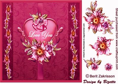 Heart and Flowers, Love You