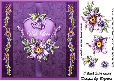 Heart and Flowers, with Love