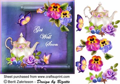 Teatime with Pansies, Get Well Soon