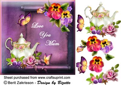 Teatime with Pansies, Love You Mum