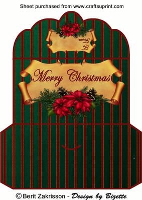 Poinsetta on a Scroll Moneywallet