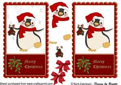 Christmas Frame with a Penguin