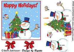 Snowman Christmas Scene