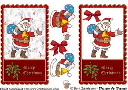 Santa with His Sack Red