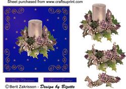 Silver Christmas Candle