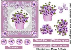 Blue and Plum Pansies