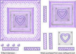 Lilac Heart in a Frame