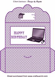Computer Moneywallet Purple