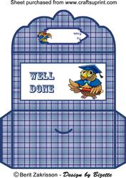 Graduation Owl Blue Moneywallet