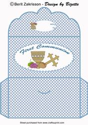 First Communion Moneywallet Blue