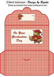 Graduation Owl Red Moneywallet