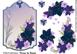 Panel with Blue Flowers