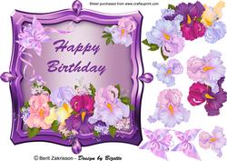 Purple Frame with Irises