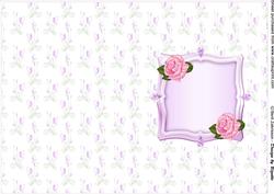 Pink Rose in Lilac Frame Insert