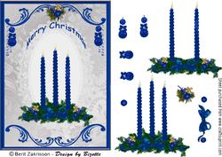 Blue Christmas Candles