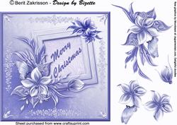 Blue Christmas Flowers