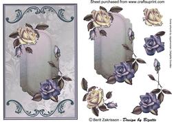 Herritage Roses Greyish Blue