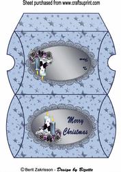 Christmas Candles Blue Pillowbox