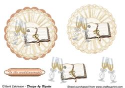 The Weddingday, Topper with Decoupage