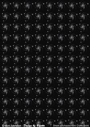 Stars and Swirls Backgrond Paper Black-silvery Gray