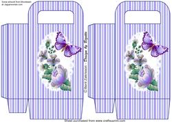 Flowers and Butterflies, Medium Gift Bag Blue