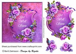 Rose Romantica 3, Card with Decoupage
