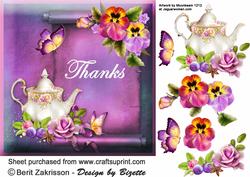 Teatime with Pansies, Thanks