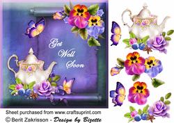 Teatime with Pansies, Get Well Soon
