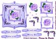 Roses in Double Frames, Blue-lilac