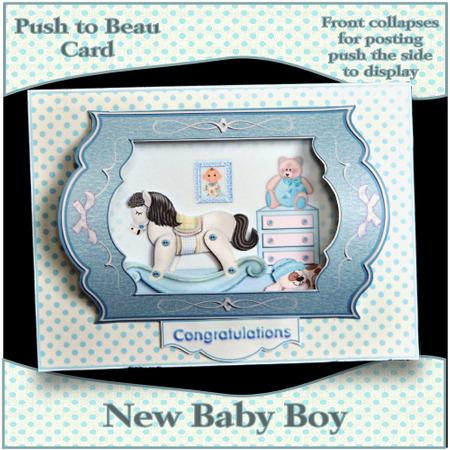 Push to Beau Card - New Baby Boy