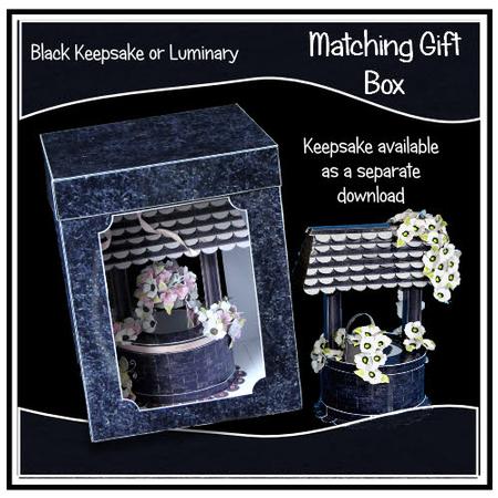 Wishing Well Keepsake Gift Box - Black