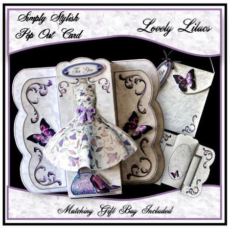 Simply Stylish Pop Out Card - Lovely Lilacs