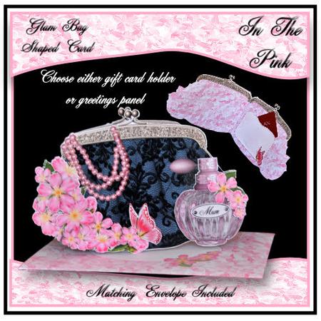 Glam Bag Shaped Card - in the Pink