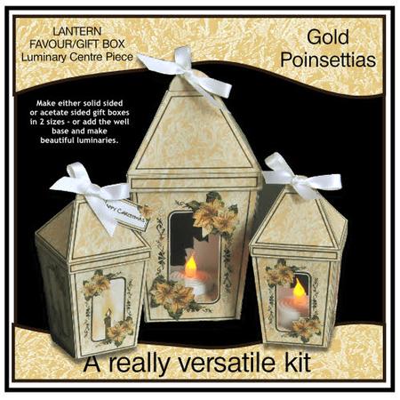 Lantern Shaped Gift Boxes/luminaries - Gold