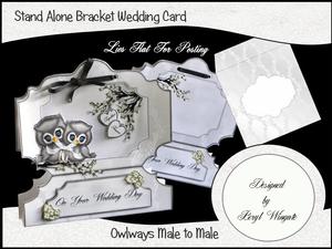 Stand Alone Bracket - Wedding Owls Male to Male