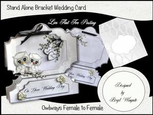 Stand Alone Bracket - Wedding Owls Female to Female