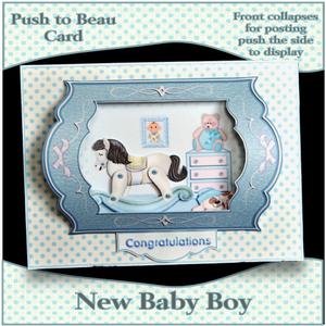 Push to Beau Card - New Baby Boy