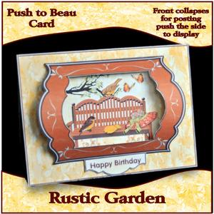 Push to Beau Card - Rustic Garden